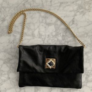 Michael Kors Black Leather Envelope Purse